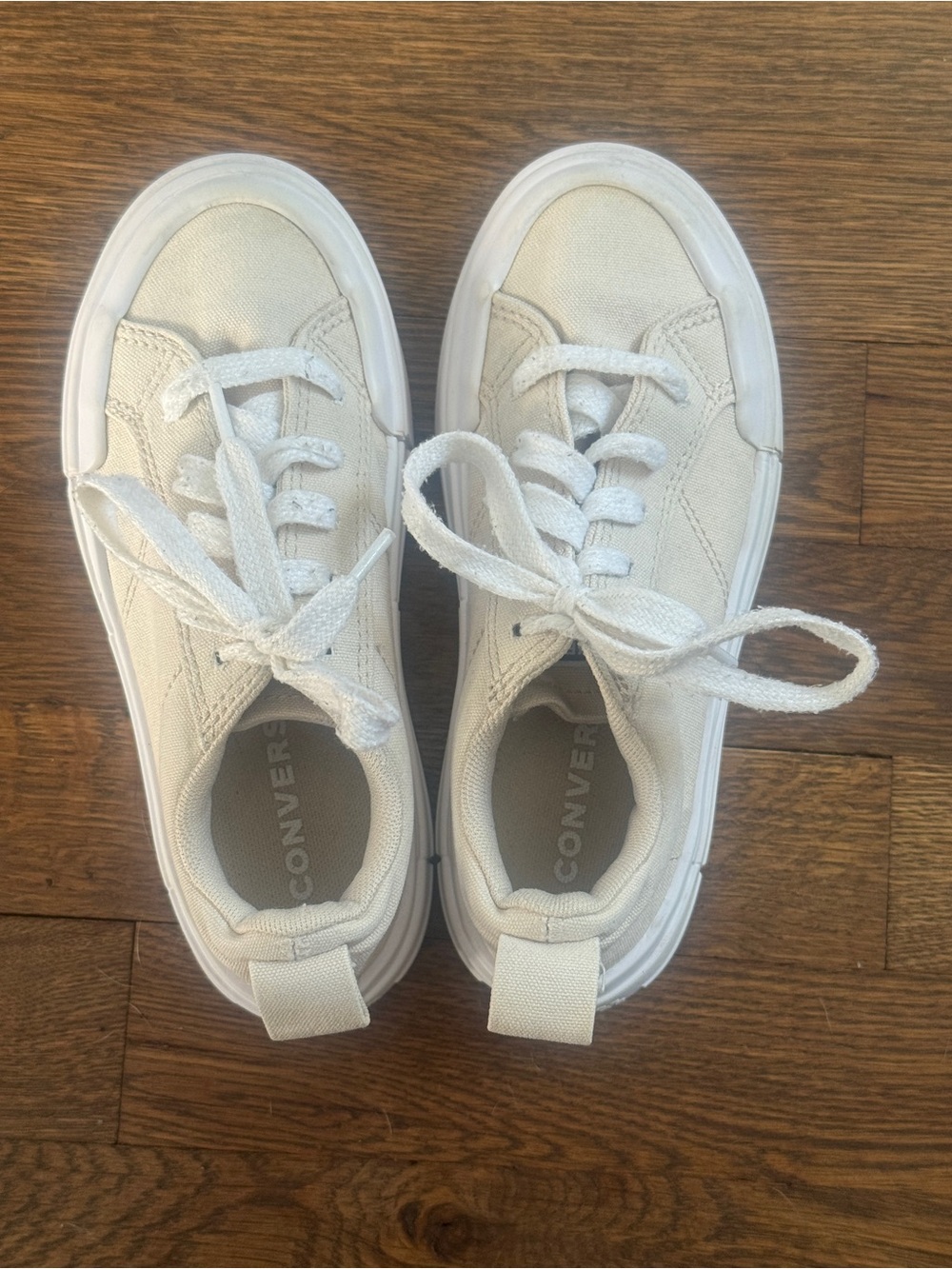 Converse Kids Cream Canvas Low-Top Sneakers